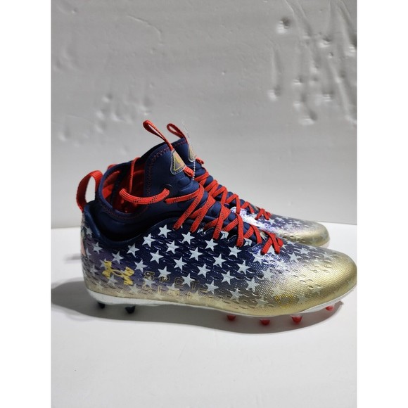 Under Armour Spotlight Lux LE MC USA Stars Football Cleats Men\'s 13 3025366-100 main image 8